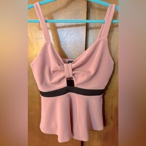 RUE 21 - XL - Soft Pink Textured Tank Top Blouse with Cut Out